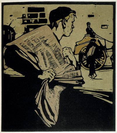 Newspaper Crier, London - in 
