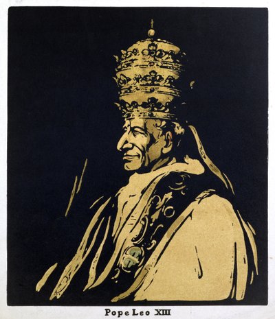 Pope Leo XIII, Gioacchino Vincenzo Raffaele Luigi Pecci (1878-1903) illustration from 