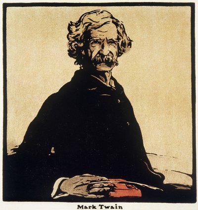 Portrait of Mark Twain (1835-1910), American Writer by William Nicholson