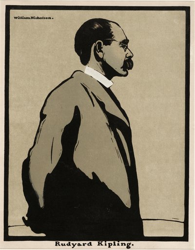 Rudyard Kipling (1865 - 1936), pub. 1899 by William Nicholson