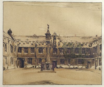 The Front Quad of Corpus Christi College, Oxford by William Nicholson