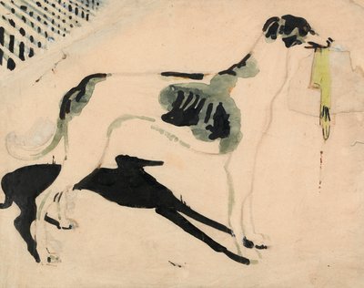 The Greyhound with the Glove by William Nicholson