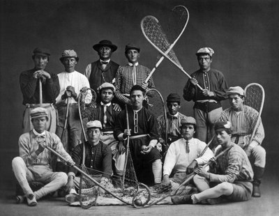 Canadian Indian Lacrosse Team, photographed by William Notman (1826-1891) by William Notman