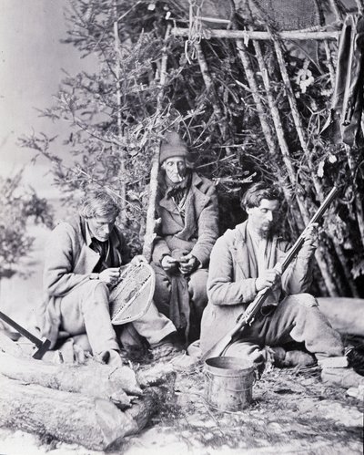 Life of the Trapper in Canada, photo by Nottman, circa 1890 by William Notman