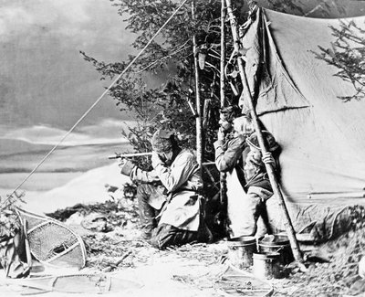 Life of the Trapper in Canada, photo by Nottman, circa 1890 by William Notman