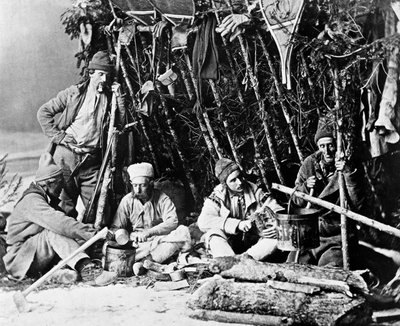 Life of the Trapper in Canada, Photo by Nottman, circa 1890 by William Notman