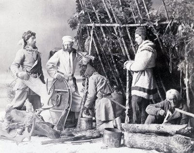 Life of the Trapper in Canada, photo by Notman, circa 1890 by William Notman