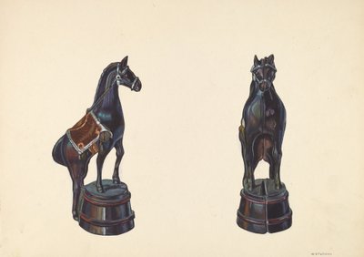 Horse on Barrel Bank by William O. Fletcher
