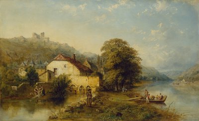 View on the River Inn near Swartz, Tyrol by William Oliver