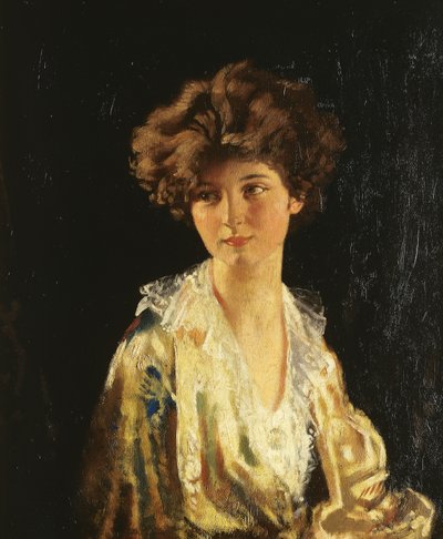 Portrait of Lady Evelyn Herbert, Half Length by William Orpen