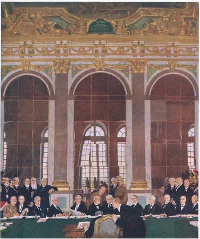 Signing Peace in the Hall of Mirrors, Palace of Versailles, June 28 1919, from Cassell