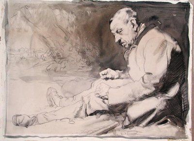 Study of an Old Man by William Orpen