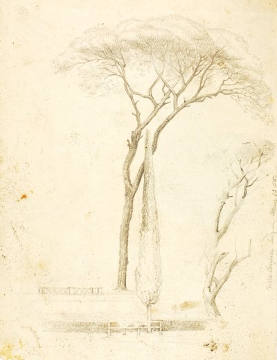 Studies--Villa Borghese, 2 Figures, etc. by William Page