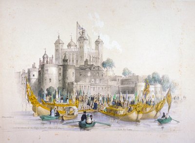 Lord Mayor Thomas Johnson and His Entourage Embarking from the Tower of London by William Parrott