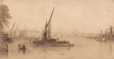 Waterloo Bridge from the Garden of M. A. Taylor, Esq. by William Parrott