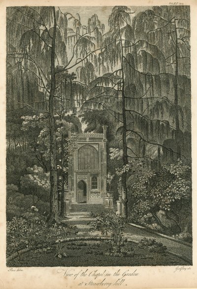 View of the Chapel in the Garden at Strawberry Hill, Twickenham, London by William Pars