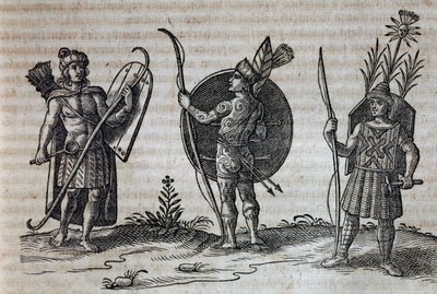 Types of French Canadian Indians, Illustration from Description of Nouvelle-France by Nicolas Toussaint Charlet