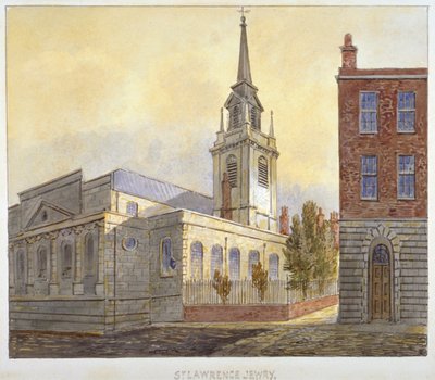 Church of St Lawrence Jewry from Guildhall Yard, City of London by William Pearson
