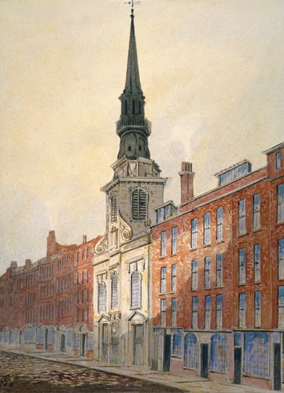Church of St Martin within Ludgate and Ludgate Hill, City of London, 1815 by William Pearson