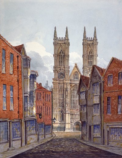 View of the west end of Westminster Abbey, looking from Tothill Street, London by William Pearson