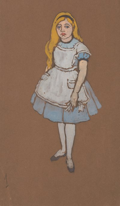 Alice Costume Design for Alice-in-Wonderland by William Penhallow Henderson