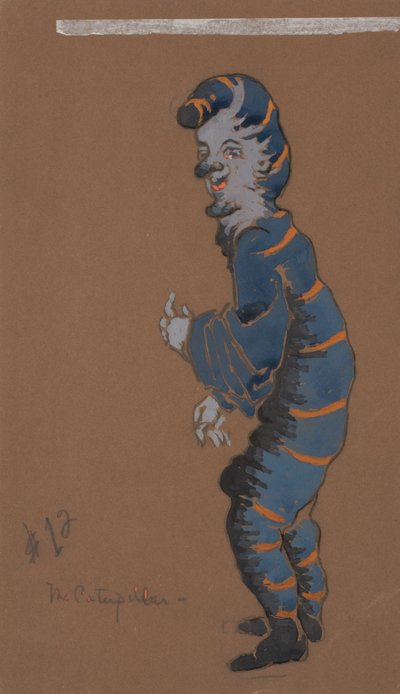 Caterpillar Costume Design for Alice-in-Wonderland by William Penhallow Henderson