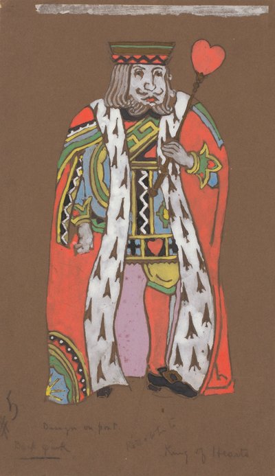 King of Hearts (Costume Design for Alice-in-Wonderland, 1915) by William Penhallow Henderson