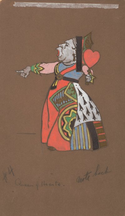 Queen of Hearts (costume design for Alice-in-Wonderland) by William Penhallow Henderson