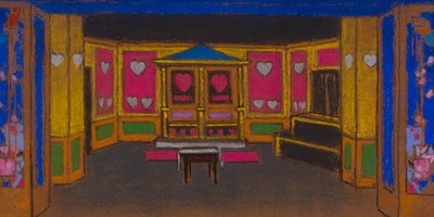 The Court of Hearts (set design for Alice-in-Wonderland) by William Penhallow Henderson