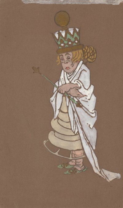 White Queen (costume design for Alice-in-Wonderland, 1915) by William Penhallow Henderson