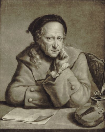 Portrait of the violinist and composer Carlo Tessarini, ca. 1760 by William Pether