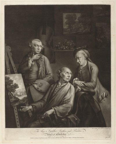 Portrait of William, John, and George Smith of Chichester by William Pether