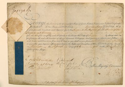 Authorization For the Appointment of a Military Surgeon by William Pitt