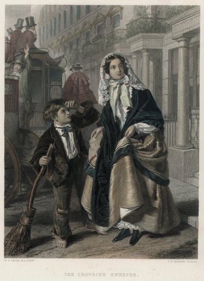 The Crossing Sweeper by William Powell (after) Frith