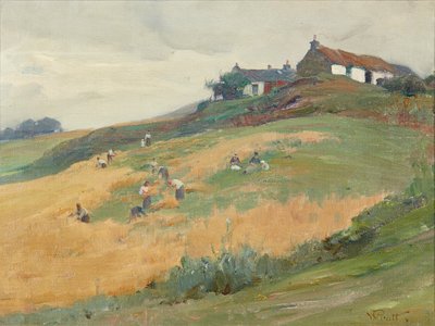 Harvest Workers on a Hill-Side by William Pratt