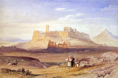 View of Athens with the Acropolis and the Odeon of Herodes Atticus by William Purser