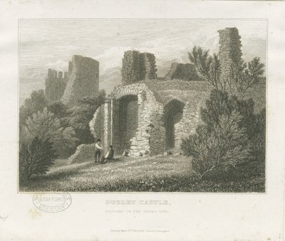 Dudley Castle - The Keep: engraving, nd [c1831] by William Radclyffe