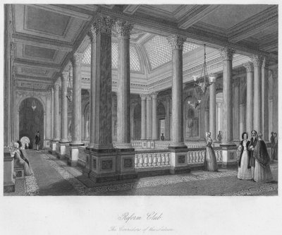 Reform Club. The Corridors of the Saloon, c. 1841 by William Radclyffe