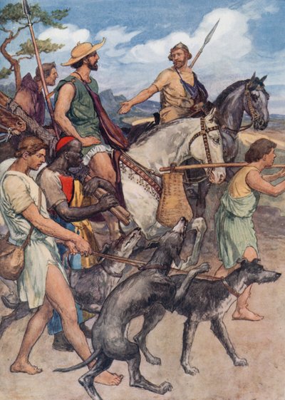 Pelopidas setting out for Thebes by William Rainey