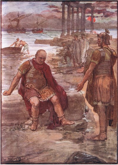 The Exiled Marius Amidst the Ruins of Carthage, from Plutarch Lives Published by T C & E C Jack Ltd by William Rainey