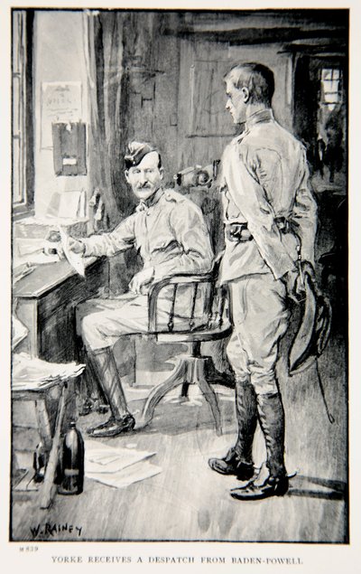 Yorke receives a despatch from Baden-Powell by William Rainey