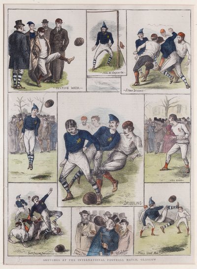 Sketches at the International Football Match, Glasgow, 1872 by William Ralston