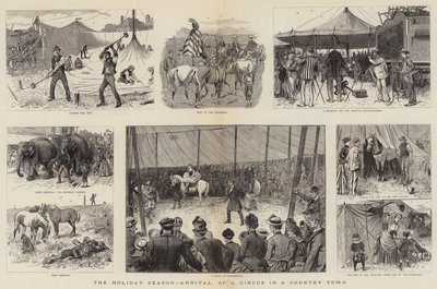 The Holiday Season, Arrival of a Circus in a Country Town by William Ralston