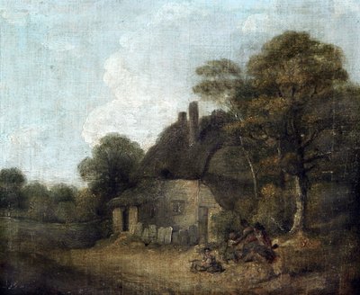 Country Cottage with Figures by William Redmore Bigg