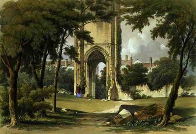 Grey Friars, Richmond, view of the Tower, from 