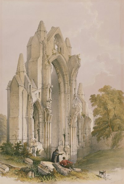 Guisborough Priory, Interior of the East End, from The Monastic Ruins of Yorkshire, engraved by George Hawkins, 1842 by William Richardson