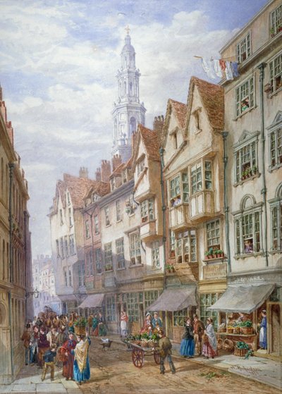 Old Houses in Wych Street, Westminster, London by William Richardson