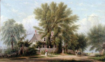 Lent-Rapalye House, Bowery Bay, Queens, New York City by William Rickarby Miller