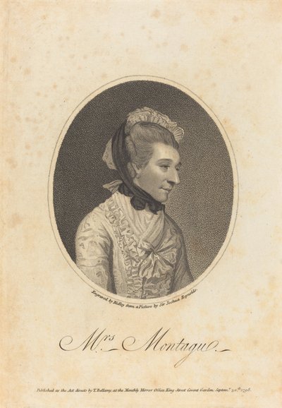 Elizabeth Montague by William Ridley after Sir Joshua Reynolds