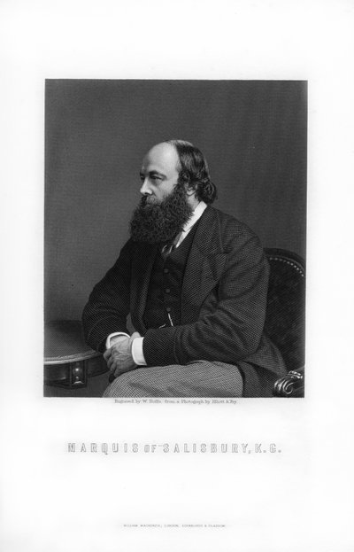 Robert Gascoyne-Cecil, 3rd Marquess of Salisbury, British statesman and Prime Minister, 1893 by William Roffe